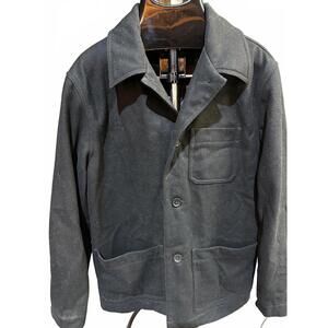 Banana Republic Wool Blend Car Coat Black Small Philippines Mid-Length Button